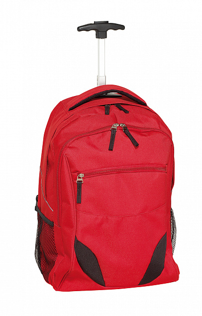 Рюкзак на колесиках TRAILER, красный с логотипом в Белгороде заказать по выгодной цене в кибермаркете AvroraStore