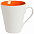 Кружка newBell матовая, белая с оранжевым с логотипом в Белгороде заказать по выгодной цене в кибермаркете AvroraStore