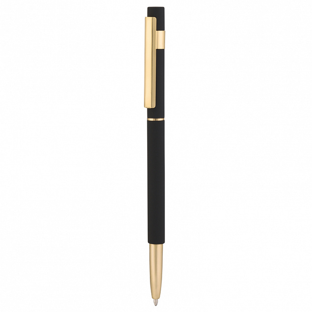 Ручка шариковая "Star", черный/золото, покрытие soft touch с логотипом в Белгороде заказать по выгодной цене в кибермаркете AvroraStore