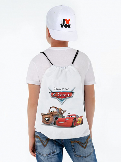 Рюкзак McQueen and Mater, белый с логотипом в Белгороде заказать по выгодной цене в кибермаркете AvroraStore