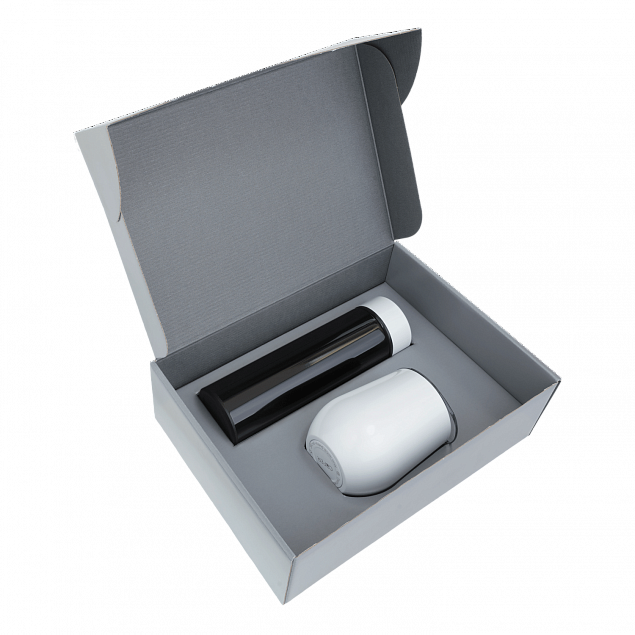 Набор Hot Box Duo CB grey (черный с белым) с логотипом в Белгороде заказать по выгодной цене в кибермаркете AvroraStore