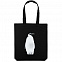Холщовая сумка Like a Penguin, черная с логотипом в Белгороде заказать по выгодной цене в кибермаркете AvroraStore