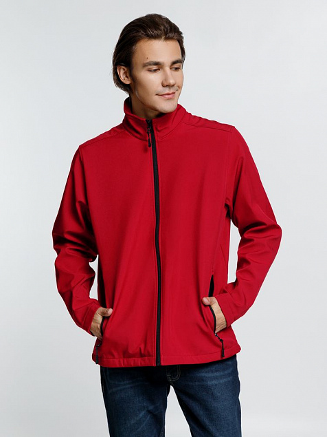 Куртка софтшелл мужская RACE MEN красная с логотипом в Белгороде заказать по выгодной цене в кибермаркете AvroraStore