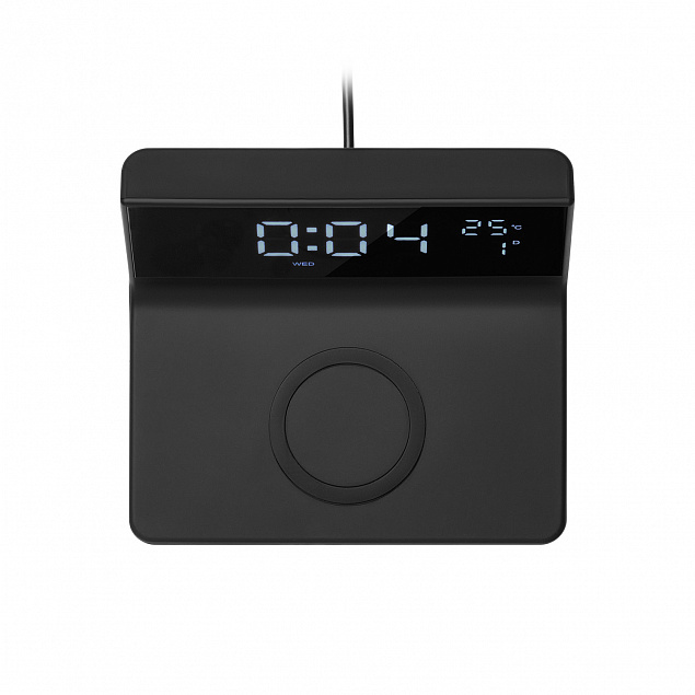 Настольные часы с беспроводной зарядкой 15W Zenith с логотипом в Белгороде заказать по выгодной цене в кибермаркете AvroraStore