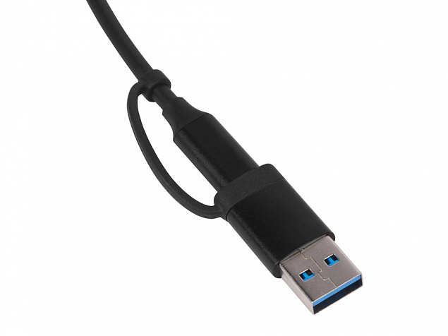 USB-хаб «Link» с коннектором 2-в-1 USB-C и USB-A, 2.0/3.0 с логотипом в Белгороде заказать по выгодной цене в кибермаркете AvroraStore