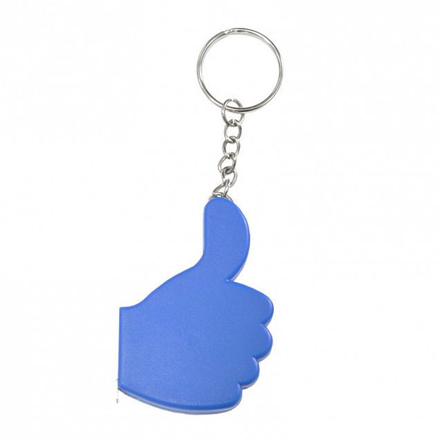 Брелок-рулетка "Класс!", синий с логотипом в Белгороде заказать по выгодной цене в кибермаркете AvroraStore