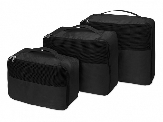 Комплект чехлов для путешествий Easy Traveller, черный с логотипом в Белгороде заказать по выгодной цене в кибермаркете AvroraStore