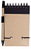 Блокнот на кольцах Eco Note с ручкой, черный с логотипом в Белгороде заказать по выгодной цене в кибермаркете AvroraStore