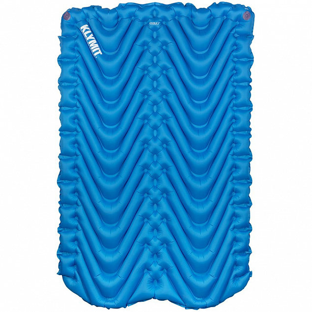 Надувной коврик Static V Double, синий с логотипом в Белгороде заказать по выгодной цене в кибермаркете AvroraStore