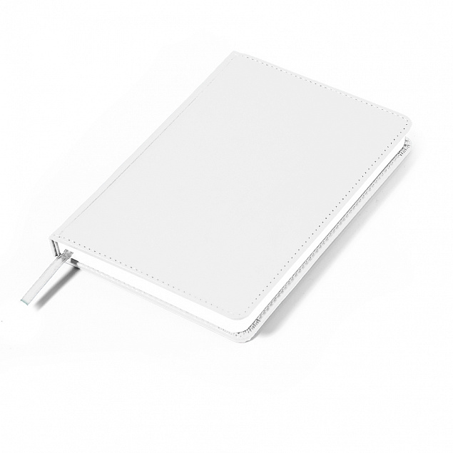 Ежедневник недатированный Campbell, А5,  белый, белый блок с логотипом в Белгороде заказать по выгодной цене в кибермаркете AvroraStore