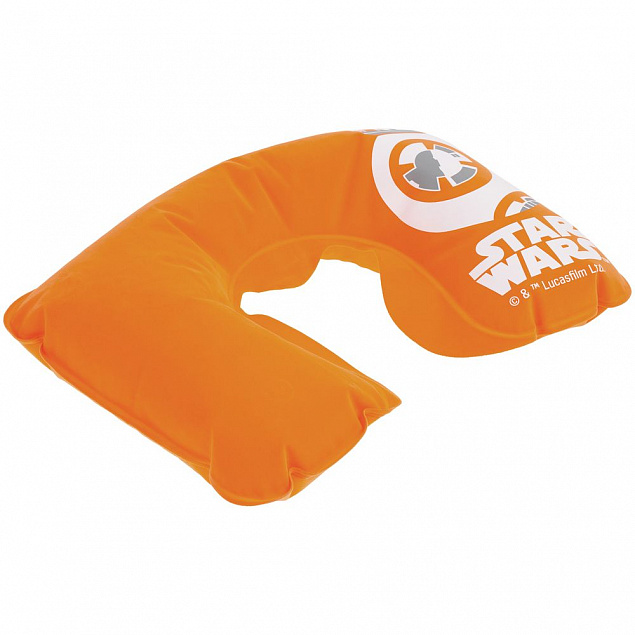 Надувная подушка под шею BB-8 Droid в чехле, оранжевая с логотипом в Белгороде заказать по выгодной цене в кибермаркете AvroraStore