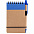 Блокнот на кольцах Eco Note с ручкой, синий с логотипом в Белгороде заказать по выгодной цене в кибермаркете AvroraStore