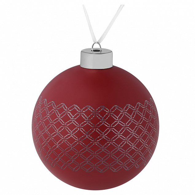 Елочный шар Queen, 10 см, красный с логотипом в Белгороде заказать по выгодной цене в кибермаркете AvroraStore