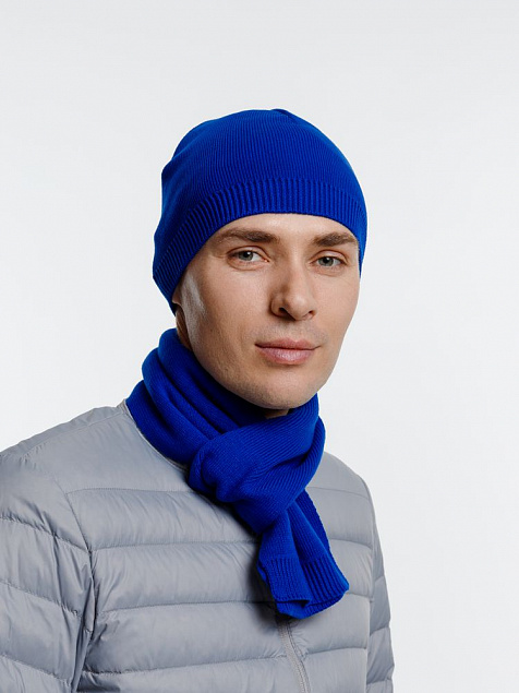 Шарф Siver, синий с логотипом в Белгороде заказать по выгодной цене в кибермаркете AvroraStore