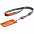 Чехол для пропуска с лентой и ретрактором Devon, оранжевый с логотипом в Белгороде заказать по выгодной цене в кибермаркете AvroraStore