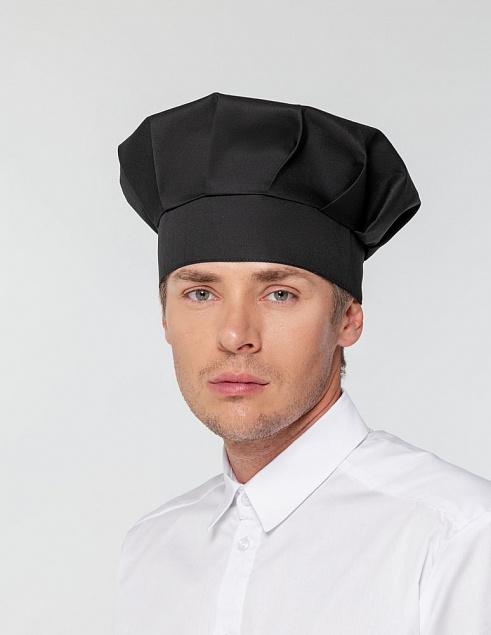 Колпак поварской Cookery, черный с логотипом в Белгороде заказать по выгодной цене в кибермаркете AvroraStore