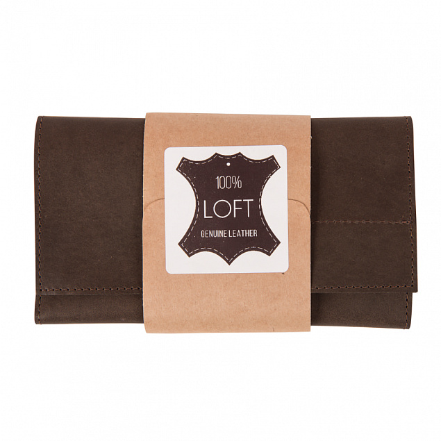 Органайзер кожаный,"LOFT", коричневый, кожа натуральная 100% с логотипом в Белгороде заказать по выгодной цене в кибермаркете AvroraStore