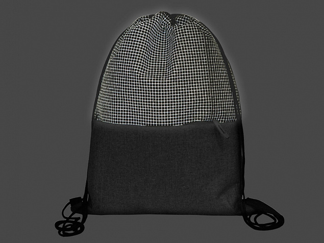 Рюкзак-мешок Reflex со светоотражающим эффектом, серый с логотипом в Белгороде заказать по выгодной цене в кибермаркете AvroraStore