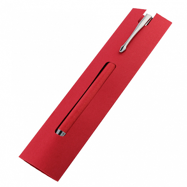 Чехол для ручки &quot;Каплан&quot;, красный с логотипом в Белгороде заказать по выгодной цене в кибермаркете AvroraStore