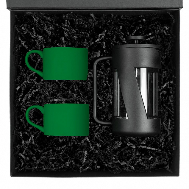 Набор для чая на 2 персоны Best Morning, зеленый с логотипом в Белгороде заказать по выгодной цене в кибермаркете AvroraStore