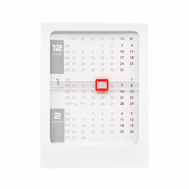 Календарь настольный Zeit - Белый BB с логотипом в Белгороде заказать по выгодной цене в кибермаркете AvroraStore