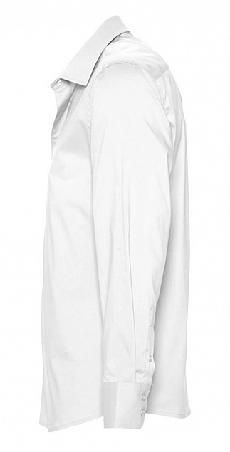 Рубашка мужская с длинным рукавом BRIGHTON, белая с логотипом в Белгороде заказать по выгодной цене в кибермаркете AvroraStore