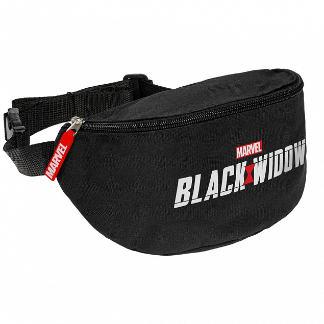 Поясная сумка Black Widow, черная с логотипом в Белгороде заказать по выгодной цене в кибермаркете AvroraStore