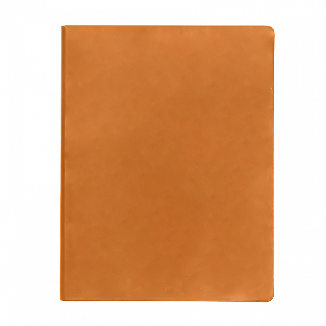 Бизнес-блокнот "Biggy", B5 формат, оранжевый, серый форзац, мягкая обложка, в клетку с логотипом в Белгороде заказать по выгодной цене в кибермаркете AvroraStore