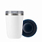 Термокружка вакуумная с керамическим покрытием Arctic, 380 ml, белый/синий с логотипом в Белгороде заказать по выгодной цене в кибермаркете AvroraStore
