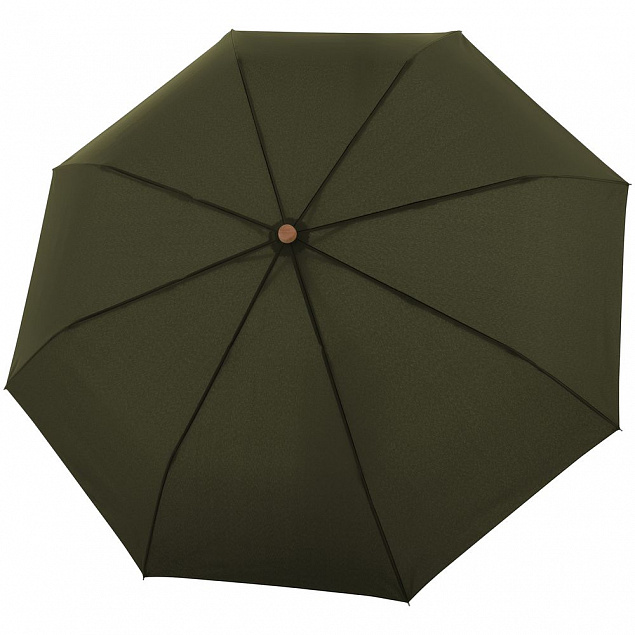 Зонт складной Nature Mini, зеленый с логотипом в Белгороде заказать по выгодной цене в кибермаркете AvroraStore