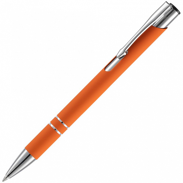 Ручка шариковая Keskus Soft Touch, оранжевая с логотипом в Белгороде заказать по выгодной цене в кибермаркете AvroraStore