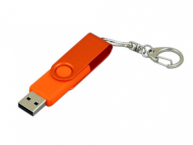 USB 2.0- флешка промо на 8 Гб с поворотным механизмом и однотонным металлическим клипом с логотипом в Белгороде заказать по выгодной цене в кибермаркете AvroraStore
