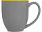 Кружка керамическая Gracy 470мл, серый/желтый с логотипом в Белгороде заказать по выгодной цене в кибермаркете AvroraStore