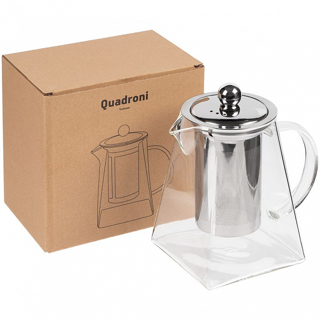 Чайник Quadroni с логотипом в Белгороде заказать по выгодной цене в кибермаркете AvroraStore