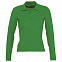 Рубашка поло женская с длинным рукавом PODIUM ярко-зеленая с логотипом в Белгороде заказать по выгодной цене в кибермаркете AvroraStore