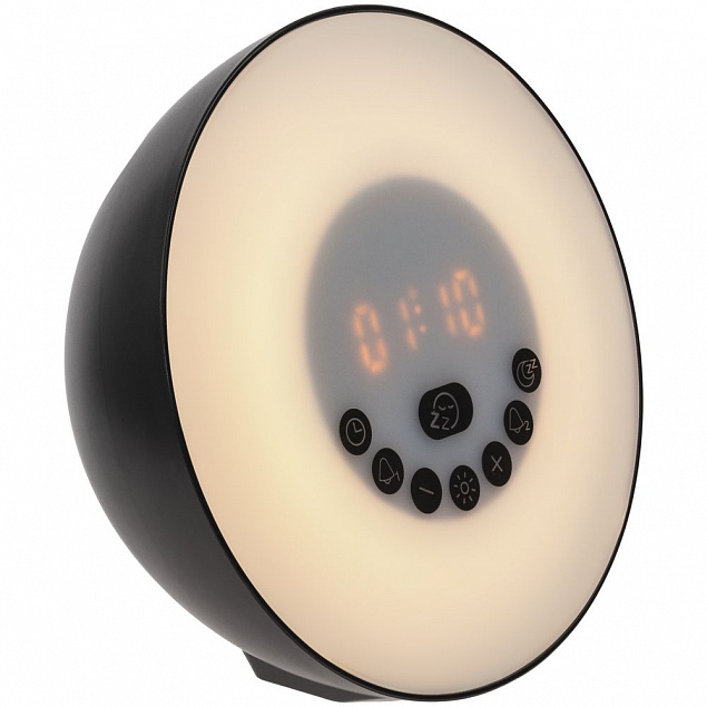 Лампа-колонка со световым будильником dreamTime, ver.2, черная с логотипом в Белгороде заказать по выгодной цене в кибермаркете AvroraStore