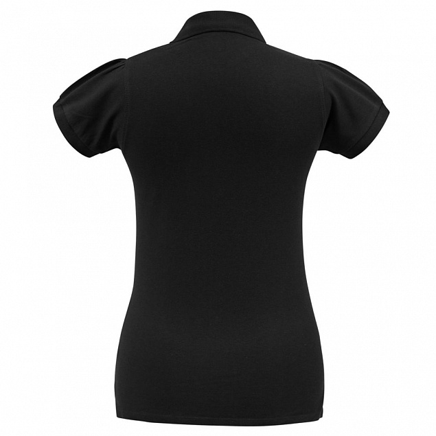 Рубашка поло женская Heavymill черная с логотипом в Белгороде заказать по выгодной цене в кибермаркете AvroraStore
