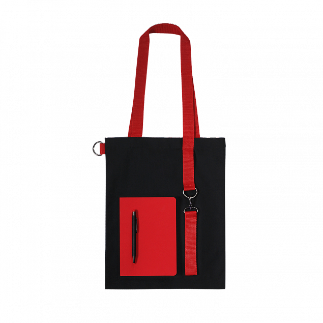 Набор Bplanner casual (чёрный с красным) с логотипом в Белгороде заказать по выгодной цене в кибермаркете AvroraStore