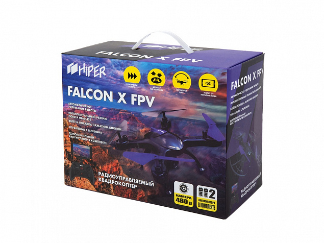 Радиоуправляемый квадрокоптер «FALCON X FPV» с логотипом в Белгороде заказать по выгодной цене в кибермаркете AvroraStore