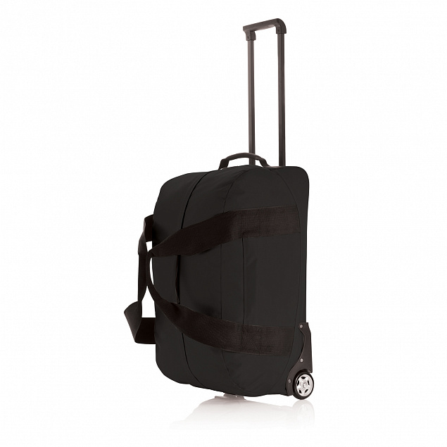 Дорожная сумка на колесах Basic, черный с логотипом в Белгороде заказать по выгодной цене в кибермаркете AvroraStore