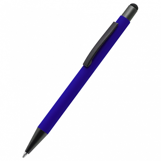 Ручка металлическая Story сотф-тач - Синий HH с логотипом в Белгороде заказать по выгодной цене в кибермаркете AvroraStore