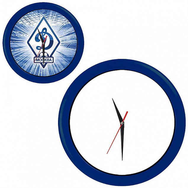 Часы настенные "ПРОМО" разборные ; яркий синий, D28,5 см; пластик с логотипом в Белгороде заказать по выгодной цене в кибермаркете AvroraStore
