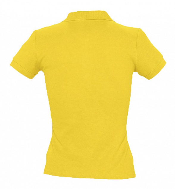 Рубашка поло женская PEOPLE 210, желтая с логотипом в Белгороде заказать по выгодной цене в кибермаркете AvroraStore