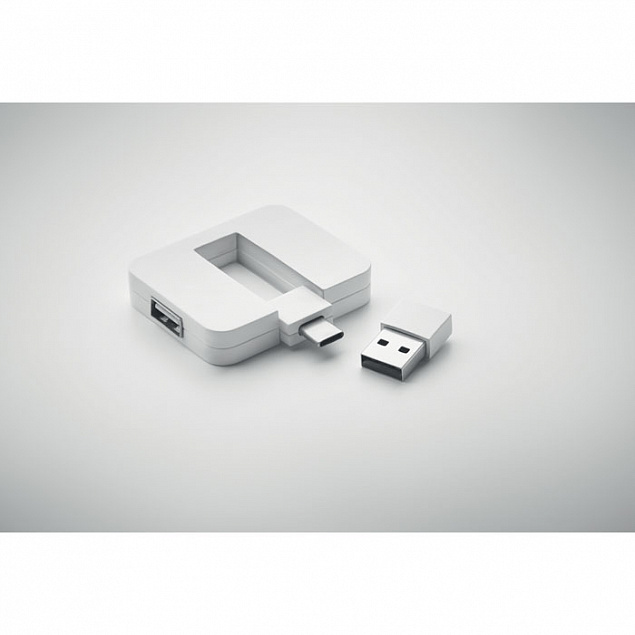 4-портовый USB-концентратор с к с логотипом в Белгороде заказать по выгодной цене в кибермаркете AvroraStore