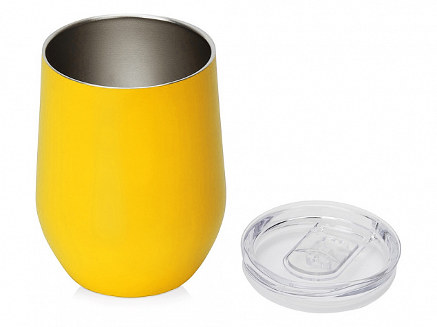 Вакуумная термокружка Sense, желтый с логотипом в Белгороде заказать по выгодной цене в кибермаркете AvroraStore