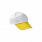 Бейсболка PROMOTION, белая - лимонно-желтая с логотипом в Белгороде заказать по выгодной цене в кибермаркете AvroraStore