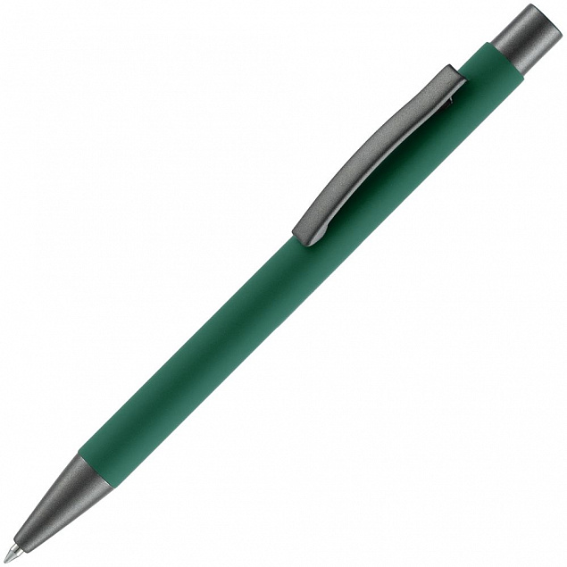 Ручка шариковая Atento Soft Touch, зеленая с логотипом в Белгороде заказать по выгодной цене в кибермаркете AvroraStore