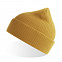 Шапка NELSON в рубчик с отворотом,100%  органический хлопок, горчичный с логотипом в Белгороде заказать по выгодной цене в кибермаркете AvroraStore