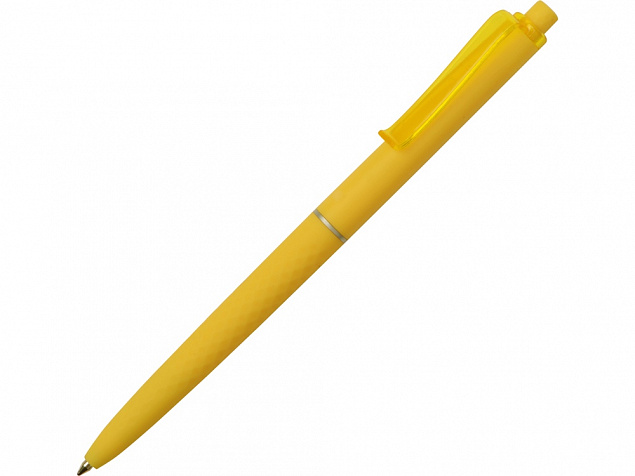 Ручка пластиковая soft-touch шариковая Plane, желтый с логотипом в Белгороде заказать по выгодной цене в кибермаркете AvroraStore