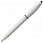Ручка шариковая S! (Си), белая с темно-синим с логотипом в Белгороде заказать по выгодной цене в кибермаркете AvroraStore